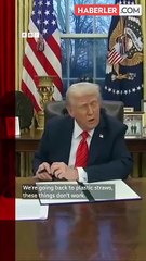 Kararnameyi imzaladı! Trump kağıt pipetlere savaş açtı