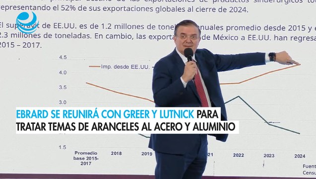 Ebrard se reunirá con Greer y Lutnick para tratar temas de aranceles al acero y aluminio