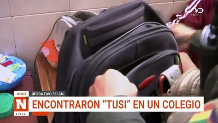 “Estaba en una bolsita ziploc”: Felcn encontró “Tusi” en un colegio de Cochabamba