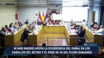 Ni Más Madrid apoya la ocurrencia del pañal en los caballos del Retiro y el PSOE se va del pleno rabiando