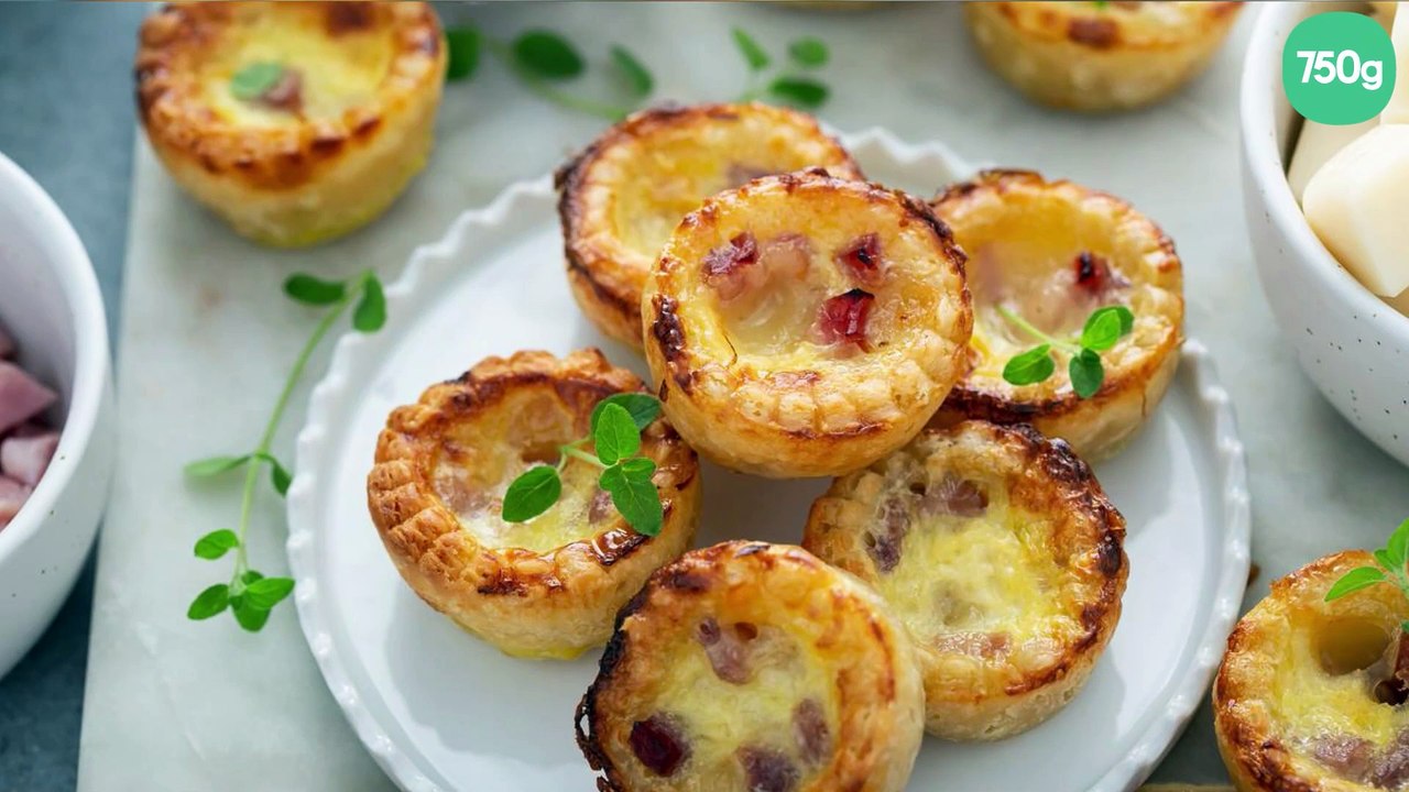 Mini quiche Lorraine sans pâte