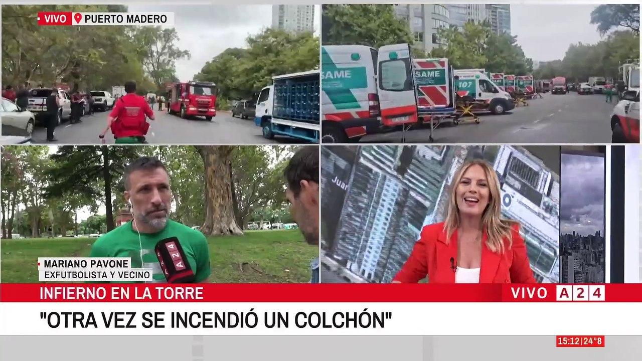 Mariano Pavone es uno de los evacuados de la to...