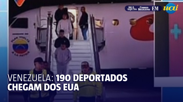 Avião com primeiro grupo de deportados dos EUA chega à Venezuela