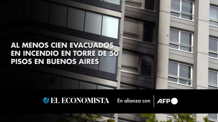 Al menos cien evacuados en incendio en torre de 50 pisos en Buenos Aires