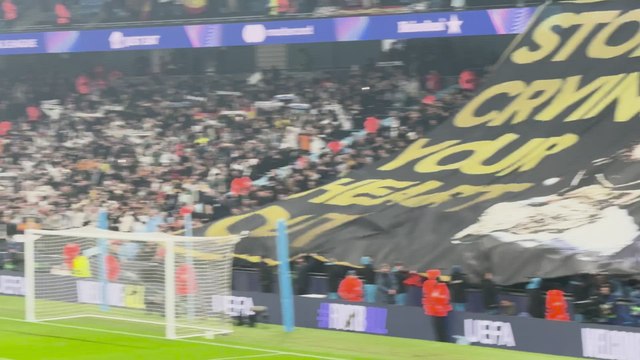 La reacción de Vinicius a la pancarta del City