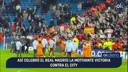 Así celebró el Real madrid la motivante victoria contra el city