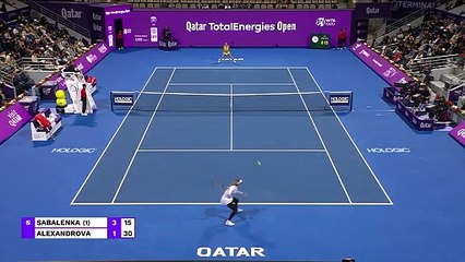 Sabalenka suffers shock defeat to Alexandrova in Doha