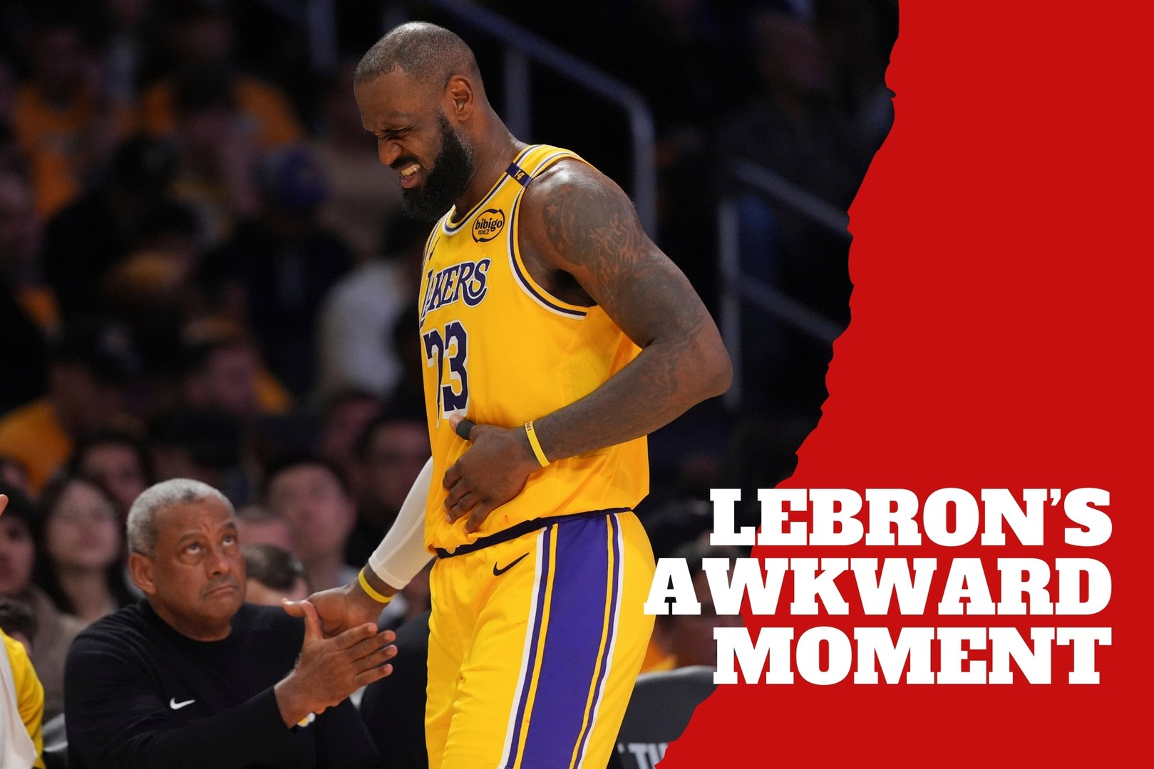 Awkward! LeBron James acts awkwardly after achieving another record