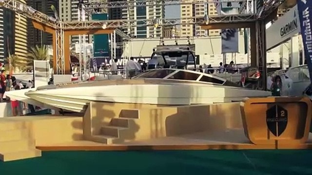 Luxury yachts and kayaks at Dubai International Boat Show