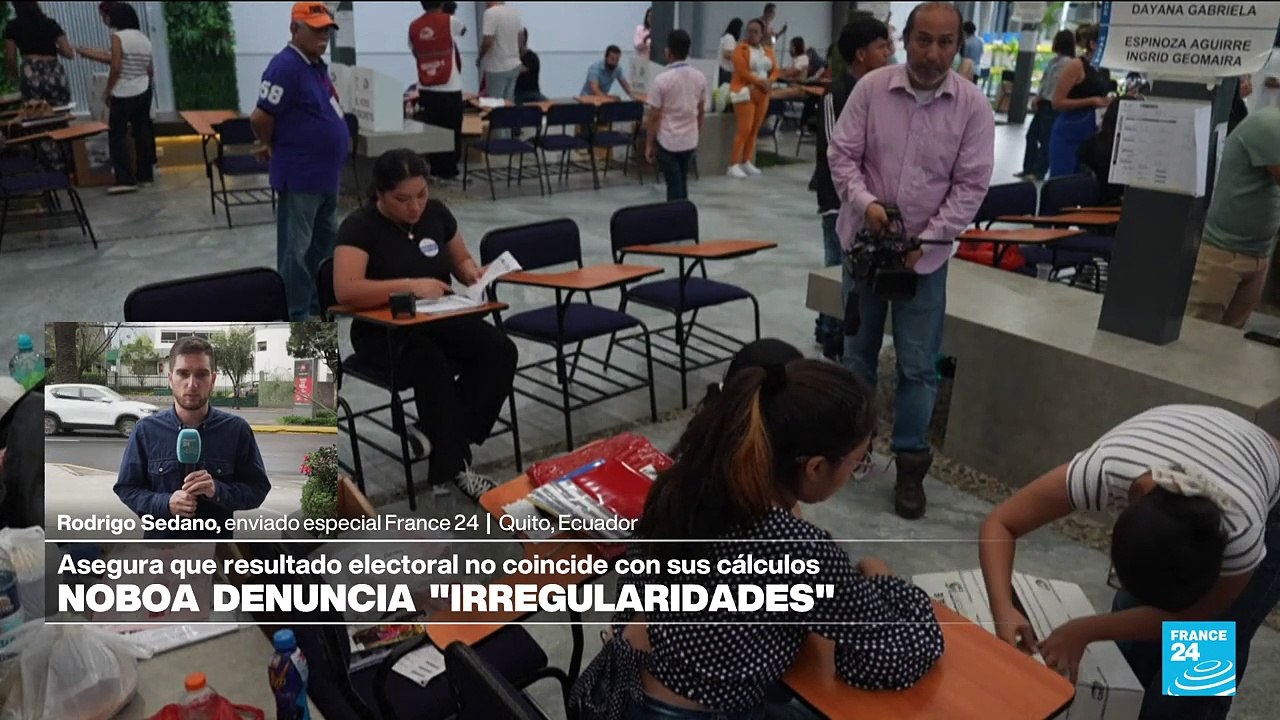Informe desde Quito: Noboa denuncia "irregularidades" en la primera vuelta presidencial
