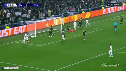 GOAL! Juventus [2] - 1 PSV - S. Mbangula 82 - Klipeleven.com