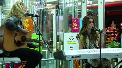 Luara Marano performs at Dubai Airport