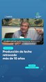 Producción de leche retrocede más de 10 años