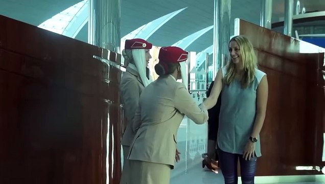 Czech tennis player Petra Kvitová visits Dubai Airport’s Emirates Lounge