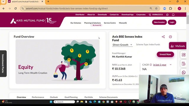 500 Rs Weekly SIP Axis Bank BSE Sensex Index Fund Mutual Fund Investing To Make Money In Long Time