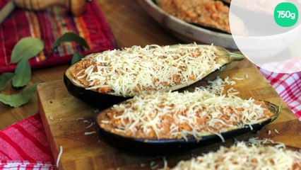 Aubergine farcie au jambon