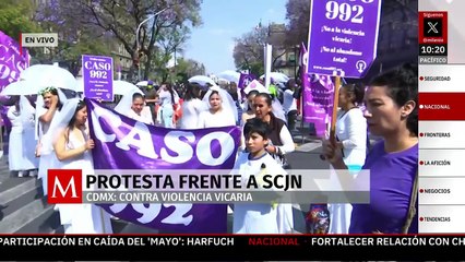 Feministas protestan frente a la SCJN; piden la variación de 5 criterios judiciales