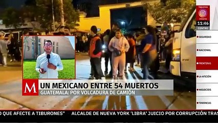 Mexicano entre 54 muertos en accidente de autobús en Guatemala