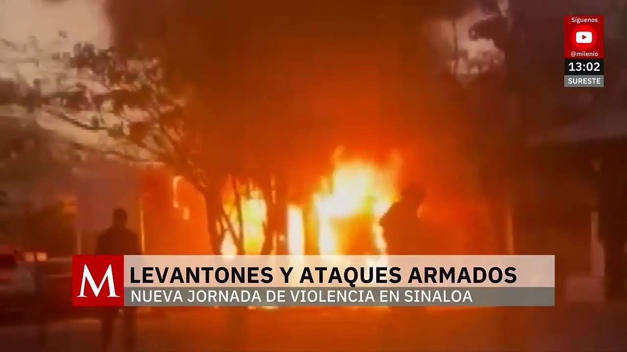 Sinaloa vive otra jornada violenta con levantones, balaceras y cuerpos calcinados