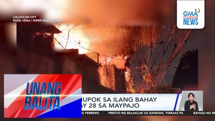 Sunog, tumupok sa ilang bahay sa Brgy. 28 sa Maypajo | Unang Balita