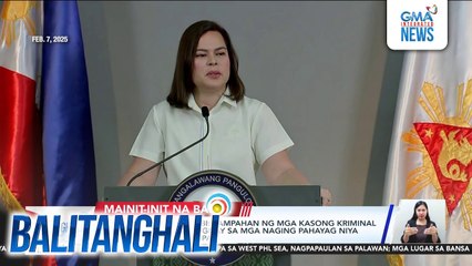 Rekomendasyon ng NBI - Sampahan ng mga kasong kriminal si VP Sara Duterte kaugnay sa mga naging pahayag niya laban kay PBBM at iba pa | Balitanghali