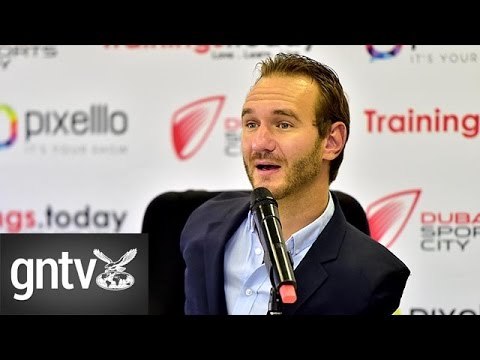Nick Vujicic, the famous speaker born without limbs, teaches people how to be happy in Dubai visit