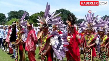 Cumhurbaşkanı Erdoğan, Bogor Cumhurbaşkanlığı Sarayı'nda resmi törenle karşılandı