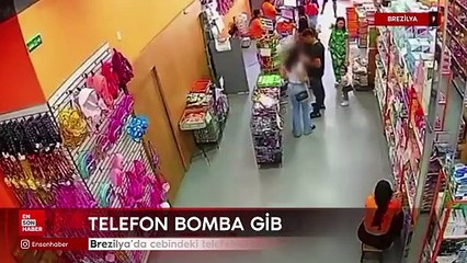Brezilya'da cebindeki telefon bomba gibi patladı