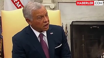 Trump ile görüşen Kral Abdullah'ın garip mimikleri dikkatlerden kaçmadı