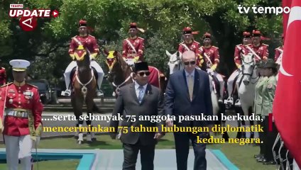 Momen Upacara Kenegaraan Sambut Presiden Erdogan di Istana Bogor