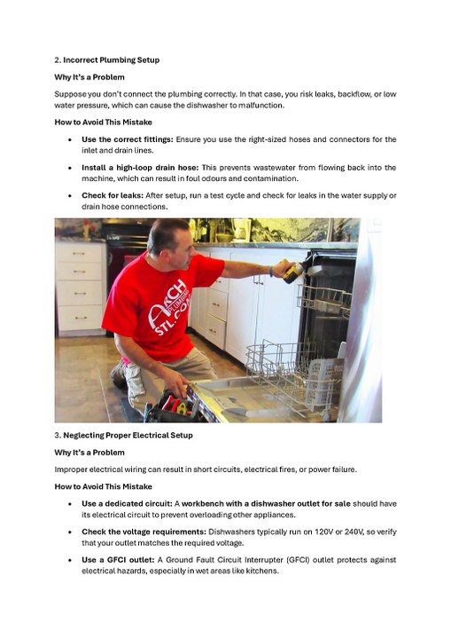 Common Mistakes to Avoid When Installing a Dishwasher Outlet on Your Workbench
