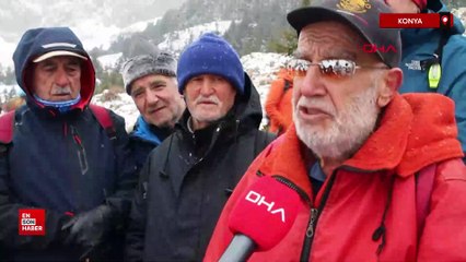 Konya'da 86 yaşındaki dağcı: Zirvede en güzel manzarayı seyrettim