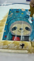 The Child's Carpet Goes From Extremely Dirty To Super Clean - Satisfying ASMR #shorts