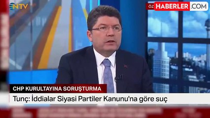 Adalet Bakanı Yılmaz Tunç: Kılıçdaroğlu'nun sözleri üzerine kurultaya soruşturma açıldı