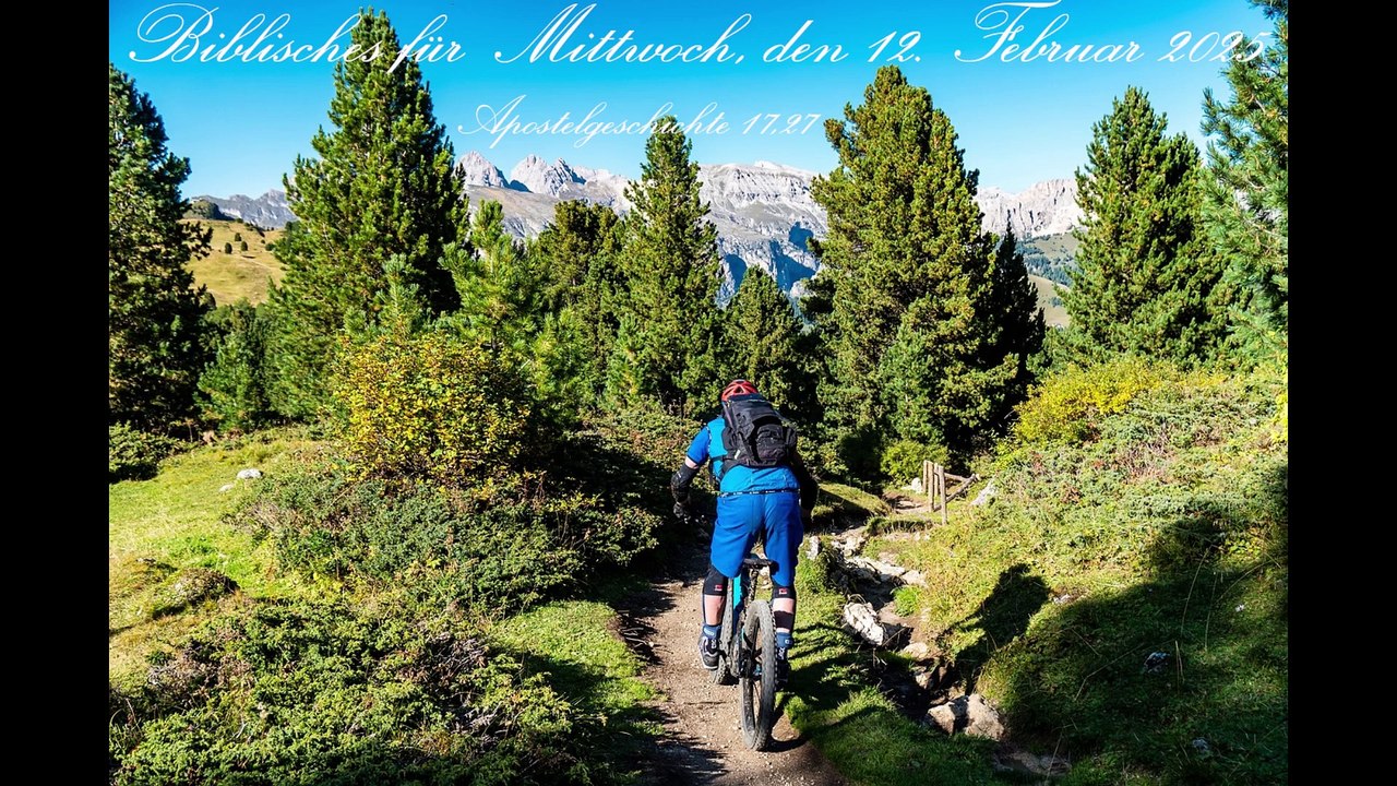 Biblisches für Mittwoch, den 12. Februar 2025, zu Apostelgeschichte 17,27