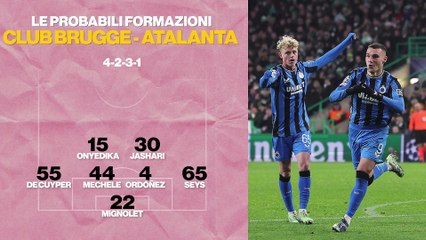 Bruges-Atalanta, le probabili formazioni