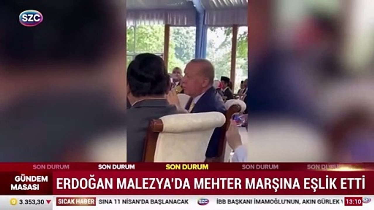 Erdoğan, Malezya'da 'Mehter Marşı'na eşlik etti