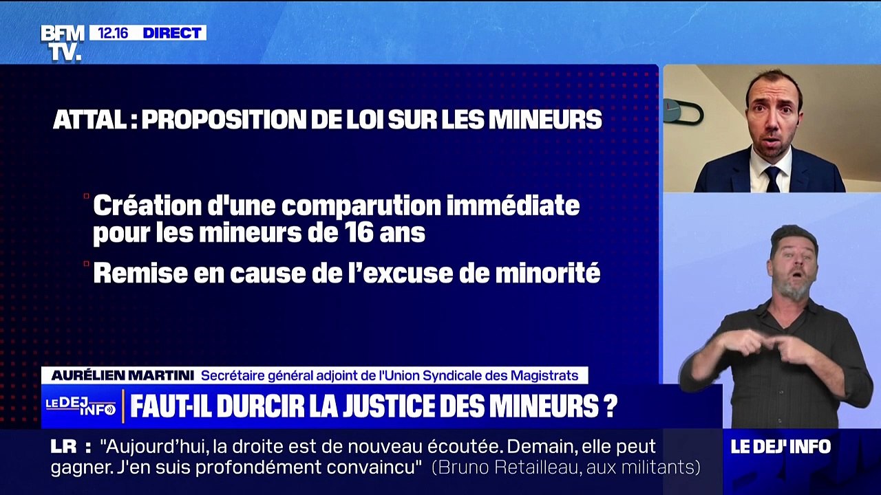 Proposition de loi sur la justice des mineurs: "Aujourd'hui, nous n'avons pas les moyens", estime un magistrat