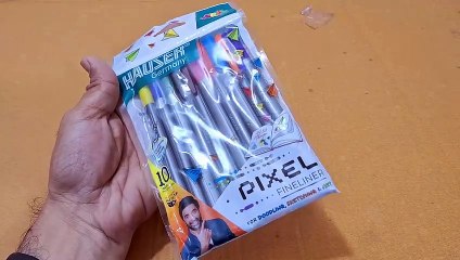 Unboxing and Review of hauser pixel fineliner color pen set