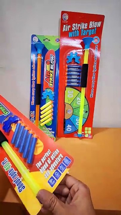 Ratna's Air Strike Blow 10 Soft Foam Bullets Darts Shoots Upto 40 Feet for Indoor  Outdoor Fun Toys for Kid