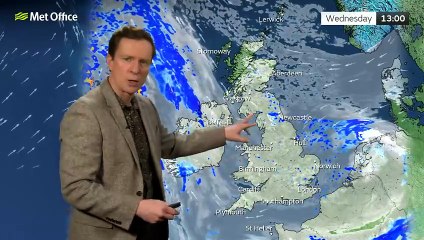 Met Office Wednesday afternoon weather forecast 12/02/2025