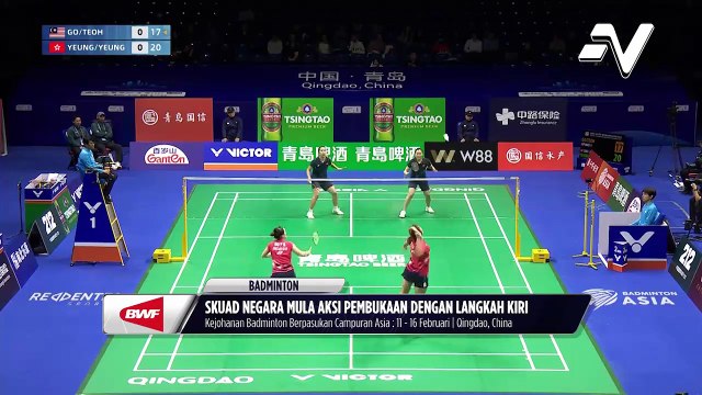 Skuad negara langkah kiri aksi pembukaan Kejohanan Berpasukan Bercampuran Asia tewas kepada Hong Kong 3-2