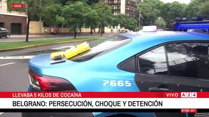 🚨 DETIENEN A UN HOMBRE QUE LLEVABA 5 KILOS DE COCAÍNA TRAS UNA INTENSA PERSECUCIÓN EN BELGRANO