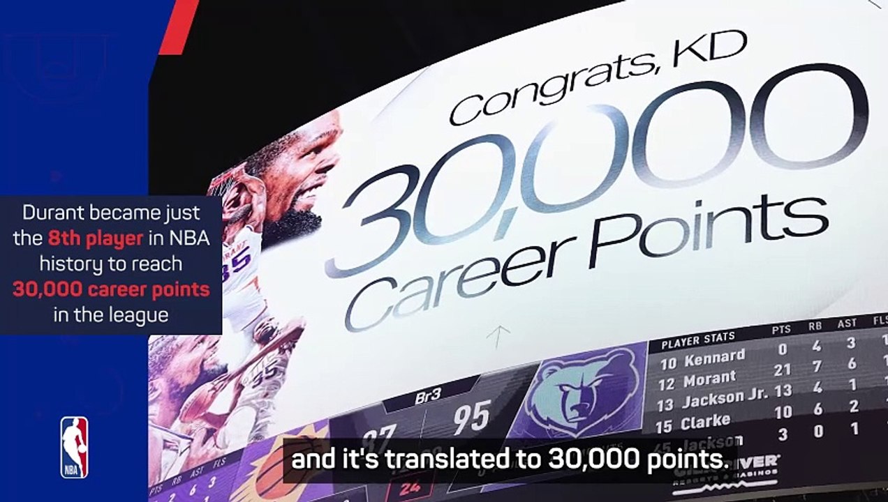 A special and historic night - Durant reaches 30,000 NBA points