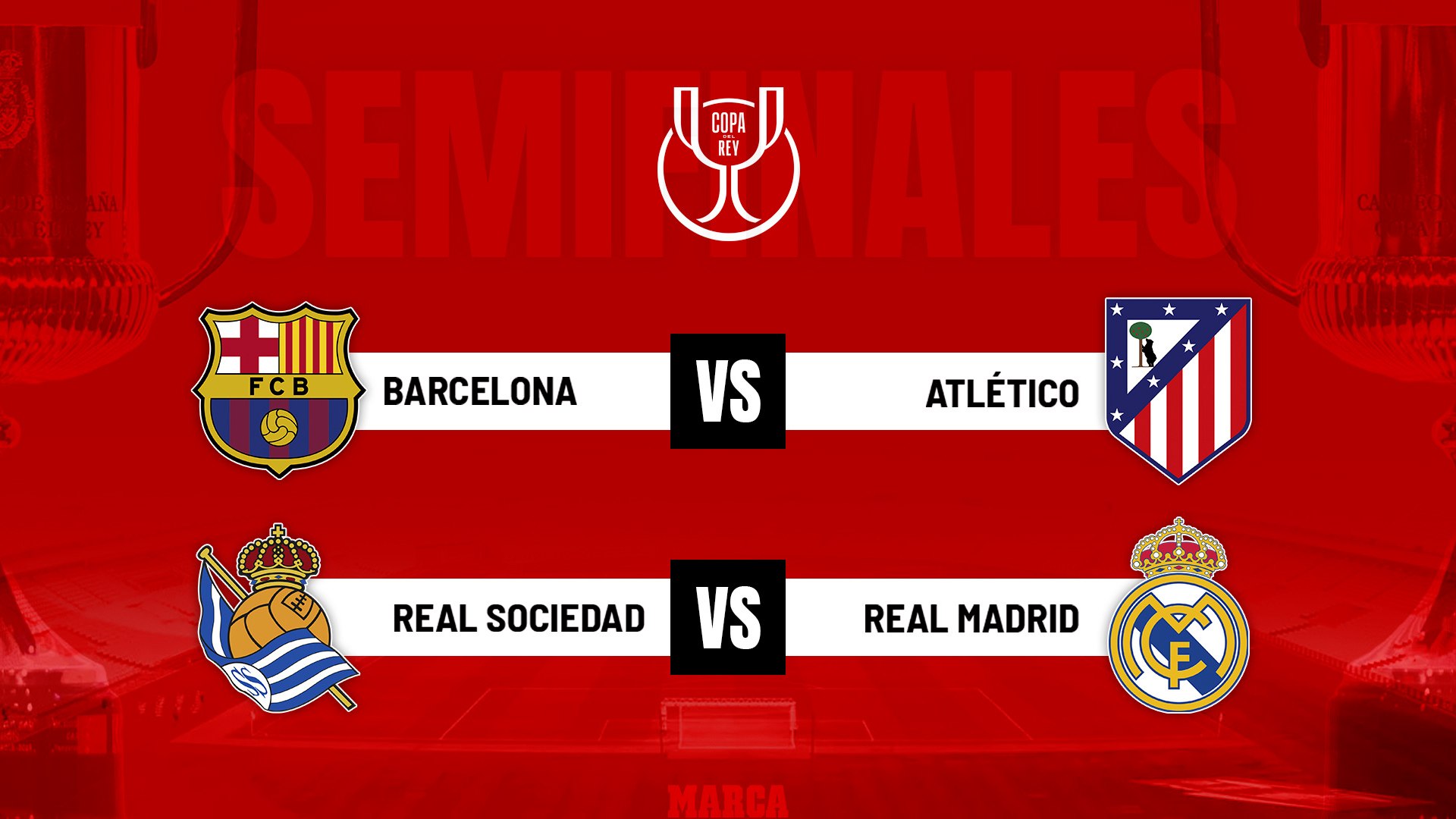  Sorteo Copa del Rey semifinales: Barcelona-Atltico y Real Sociedad-Real Madrid