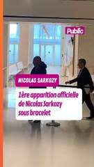 🚨 1ère apparition officielle de Nicolas Sarkozy sous bracelet !