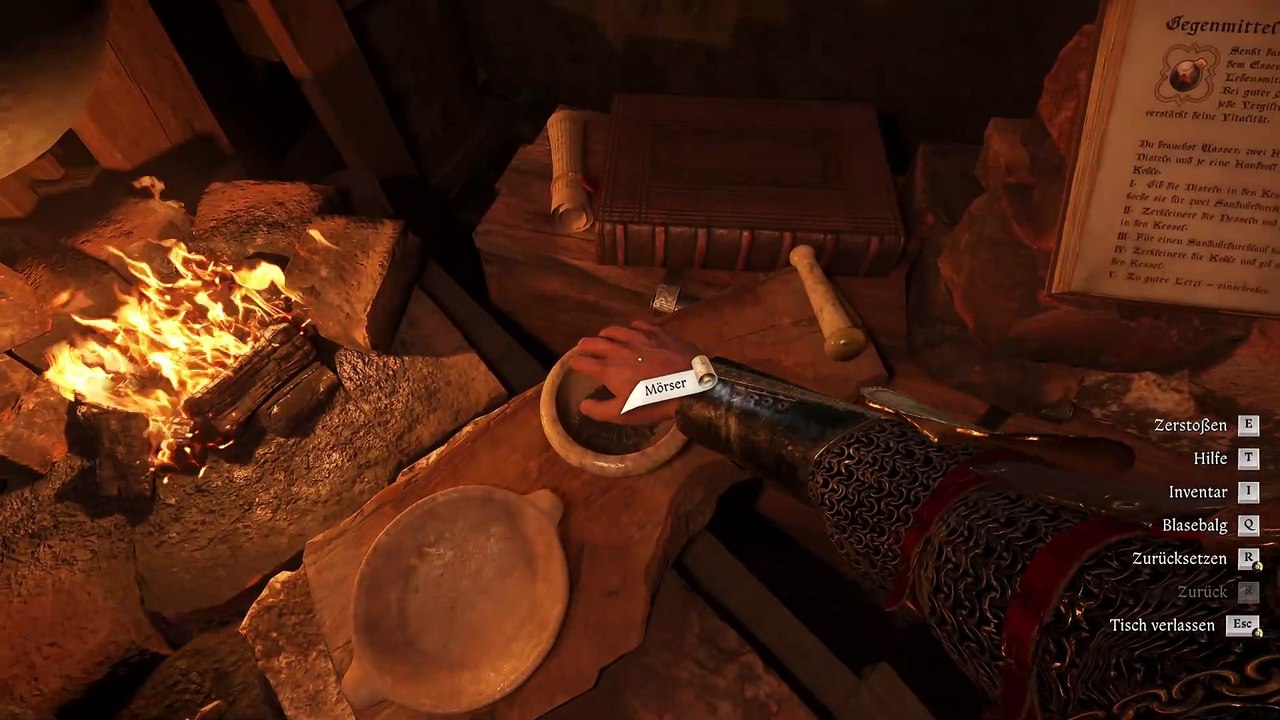 Kingdom Come 2: Wir brauen einen Trank, mit dem wir unsere Skillpunkte zurücksetzen