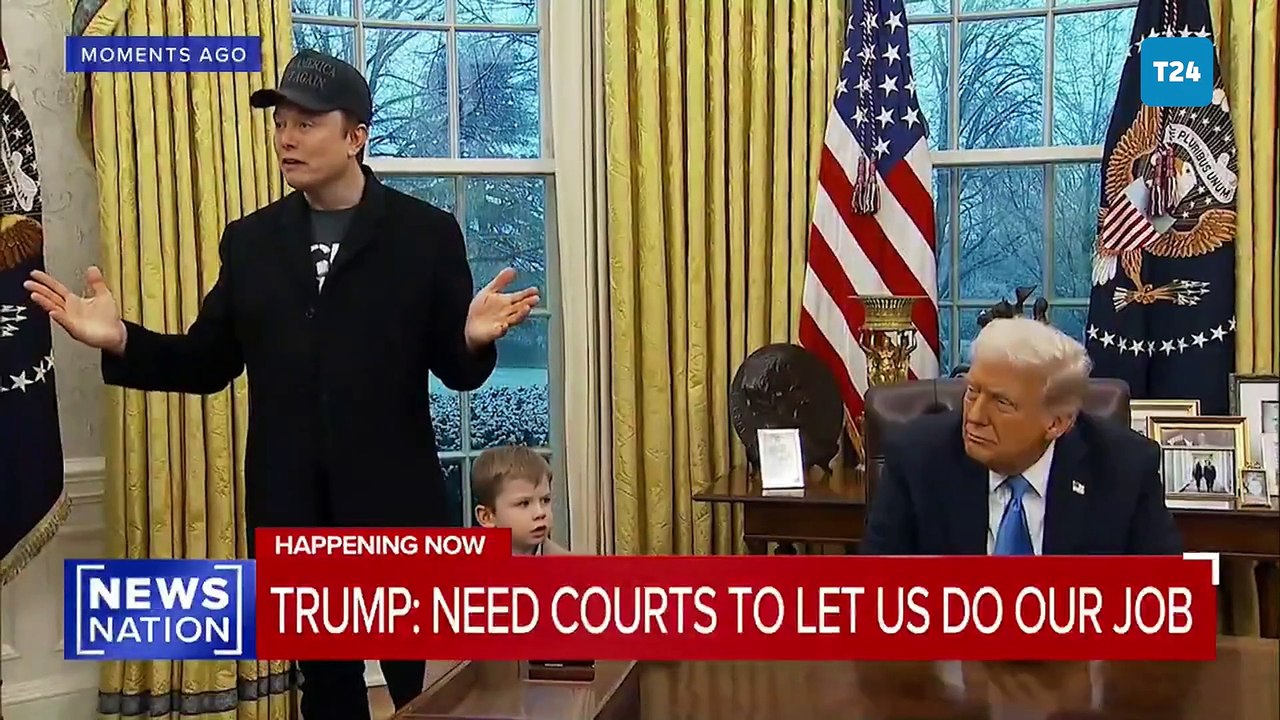 Elon Musk, Oval Ofis toplantısına oğluyla katıldı: Burnunu karıştırdı, taklit yaptı, Trump'a fısıldadı...