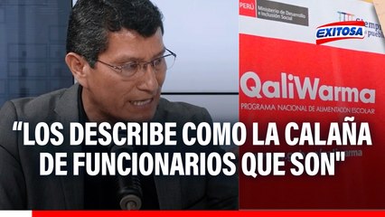 Harvey Colchado cuestiona a altos funcionarios involucrados en caso Qali Warma: "Los describe como la calaña que son"