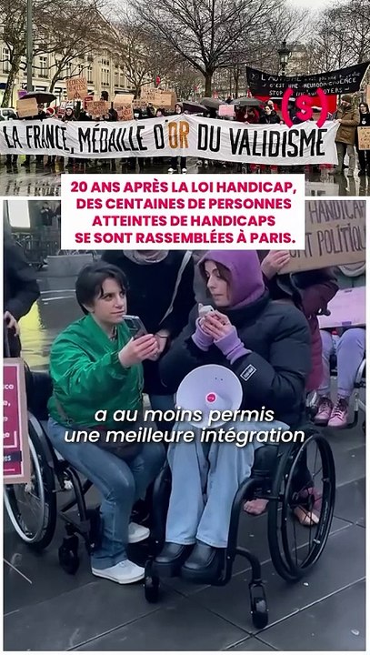 SIMONE - NEWS : 20 ans  après la loi handicap, des centaines de personnes atteintes de handicaps se sont rassemblées à Paris